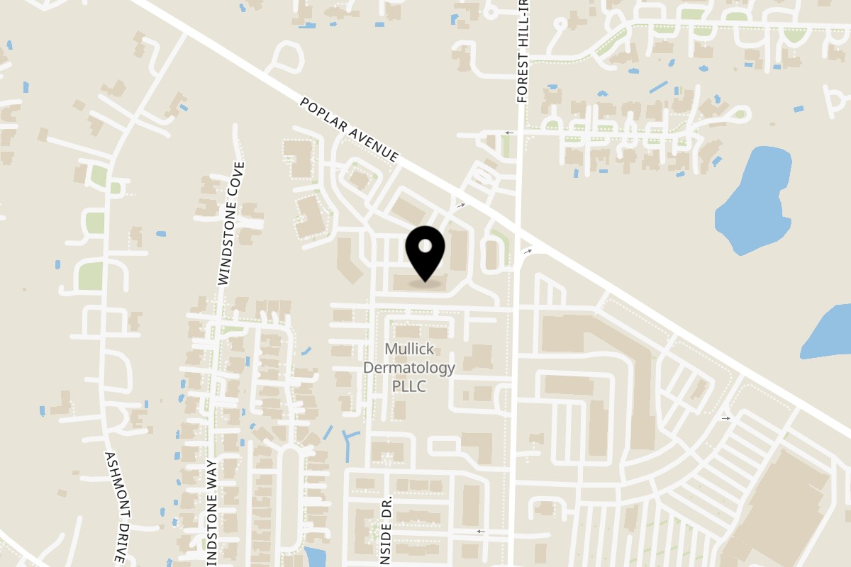 Map showing the location of The Toasted Yolk Cafe on 9087 Poplar Ave #111 in Germantown